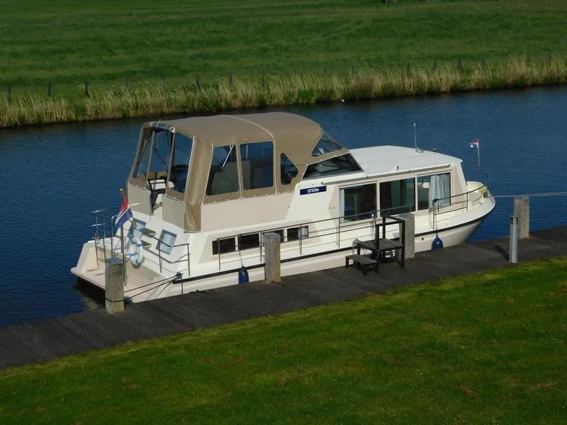 Exterior view of Stern, a Beneteau Figaro 3 motorboat at IJsselstein, Netherlands