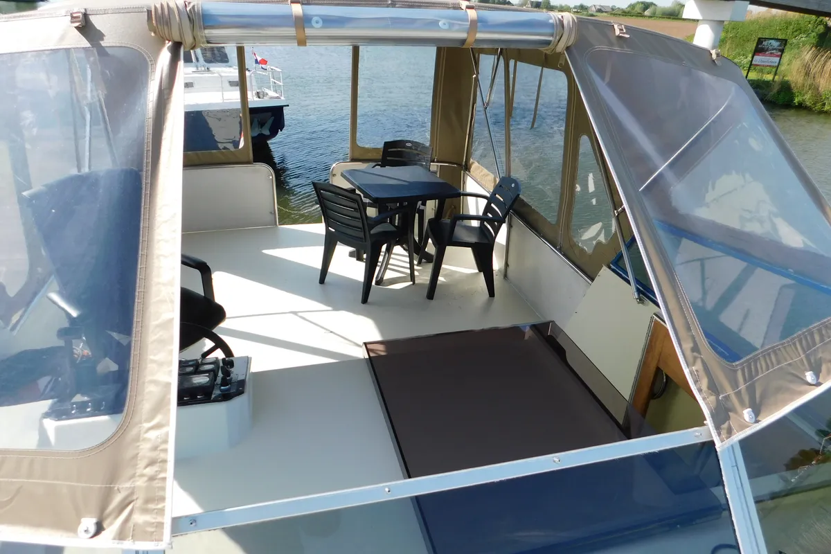 Deck of Stern, a Beneteau Figaro 3 motorboat at IJsselstein, Netherlands