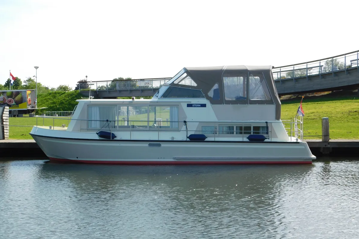 Exterior view of Stern, a Beneteau Figaro 3 motorboat at IJsselstein, Netherlands