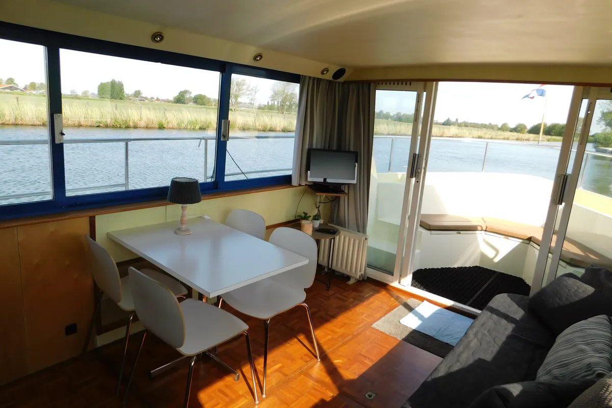Salon of Stern, a Beneteau Figaro 3 motorboat at IJsselstein, Netherlands