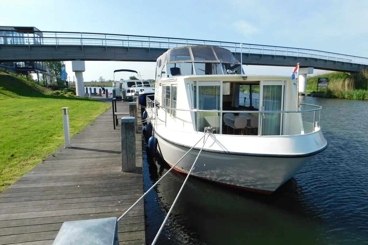 Exterior view of Stern, a Beneteau Figaro 3 motorboat at IJsselstein, Netherlands