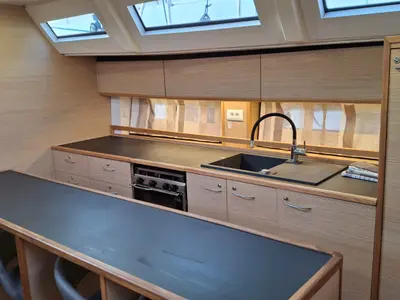 Galley of Mihaela, a D&D Kufner 54 Exclusive sailboat at Trogir, Croatia