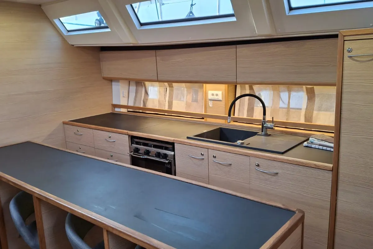 Galley of Mihaela, a D&D Kufner 54 Exclusive sailboat at Trogir, Croatia