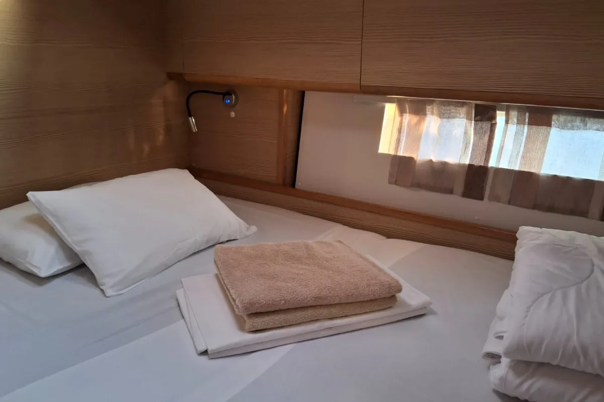 Cabin on Mihaela, a D&D Kufner 54 Exclusive sailboat at Trogir, Croatia
