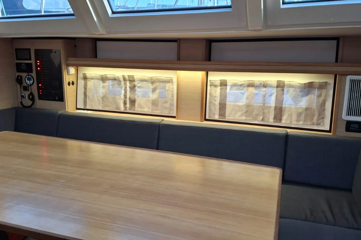 Salon of Mihaela, a D&D Kufner 54 Exclusive sailboat at Trogir, Croatia