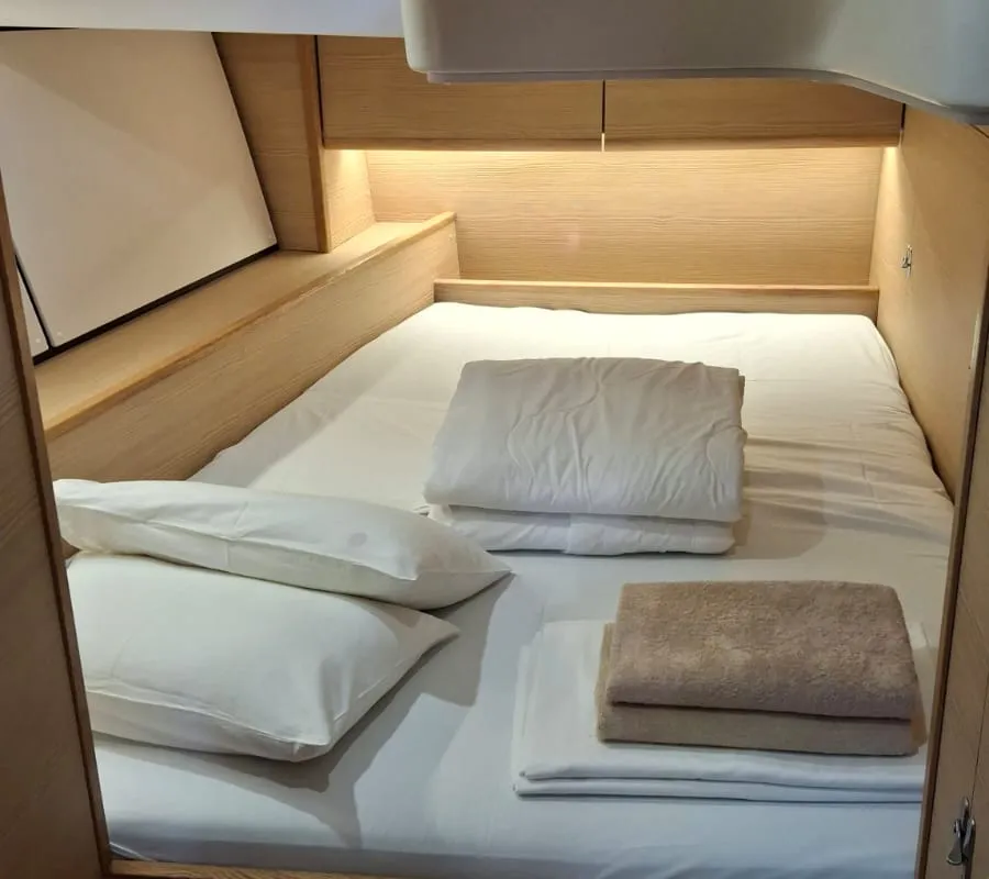Cabin on Mihaela, a D&D Kufner 54 Exclusive sailboat at Trogir, Croatia