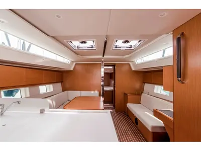 Salon of Midas, a Bavaria C45 sailboat at Athens, Greece
