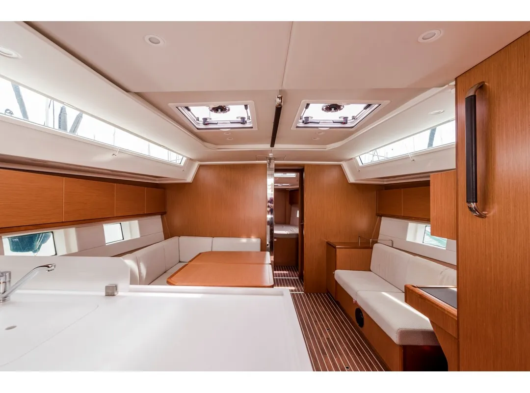 Salon of Midas, a Bavaria C45 sailboat at Athens, Greece
