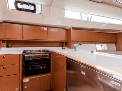 Galley of Midas, a Bavaria C45 sailboat at Athens, Greece
