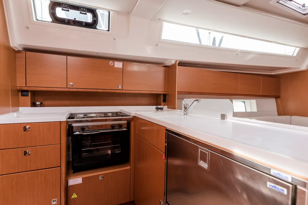 Galley of Midas, a Bavaria C45 sailboat at Athens, Greece
