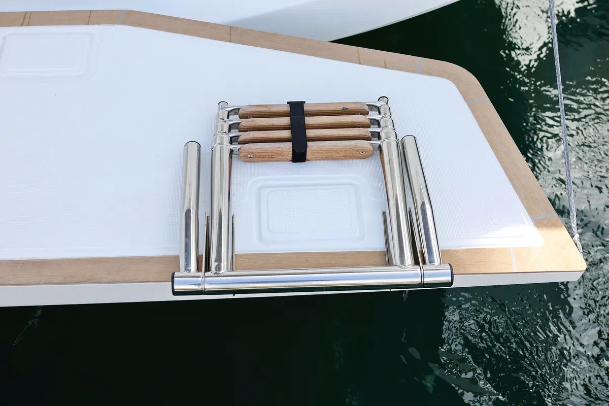 Deck of Poppy, a Dufour 41 sailboat at Grad Biograd na Moru, Croatia