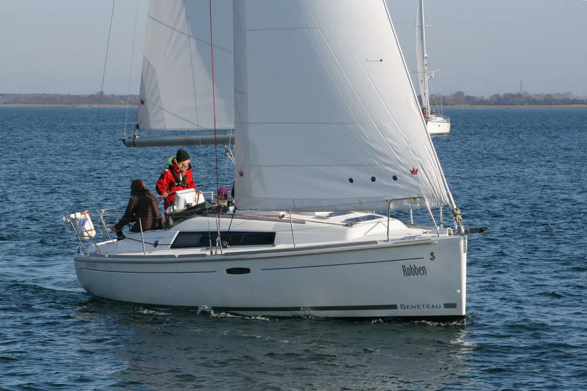 Exterior view of Robben, a Beneteau Oceanis 31 sailboat at Heiligenhafen, Germany