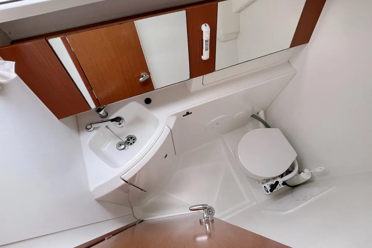 Head on Robben, a Beneteau Oceanis 31 sailboat at Heiligenhafen, Germany