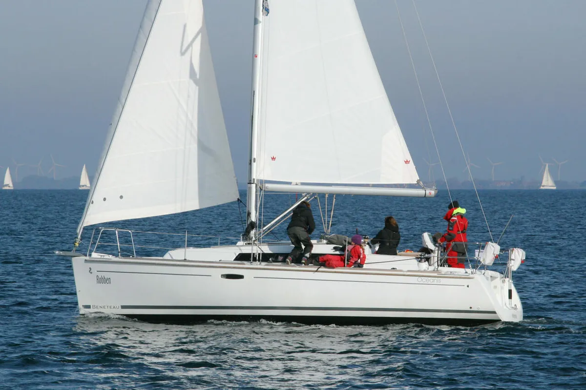 Exterior view of Robben, a Beneteau Oceanis 31 sailboat at Heiligenhafen, Germany