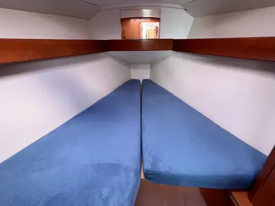 Cabin on Robben, a Beneteau Oceanis 31 sailboat at Heiligenhafen, Germany