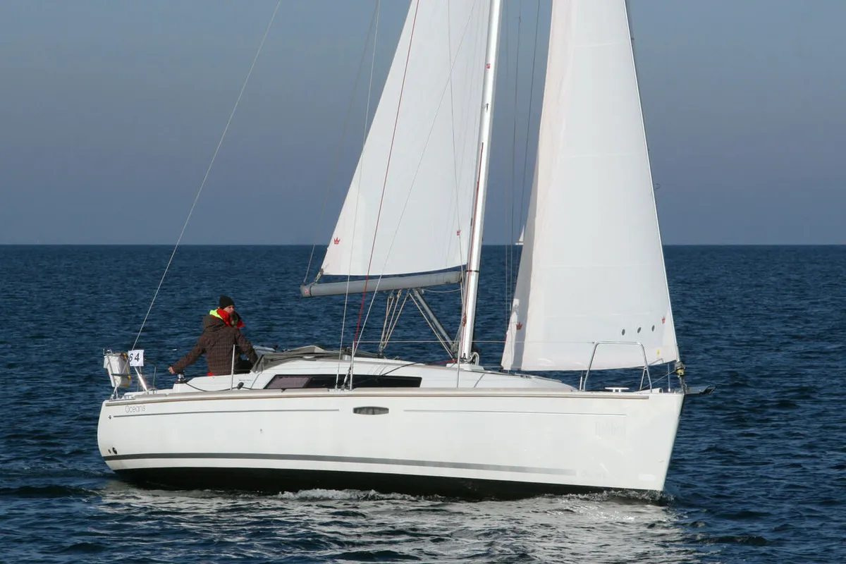 Exterior view of Robben, a Beneteau Oceanis 31 sailboat at Heiligenhafen, Germany