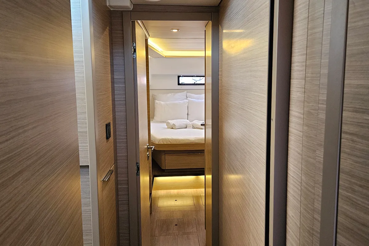 Cabin on A-Sphere, a Lagoon 46 catamaran at Marmaris, Turkey