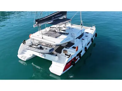 Galley of A-Sphere, a Lagoon 46 catamaran at Marmaris, Turkey