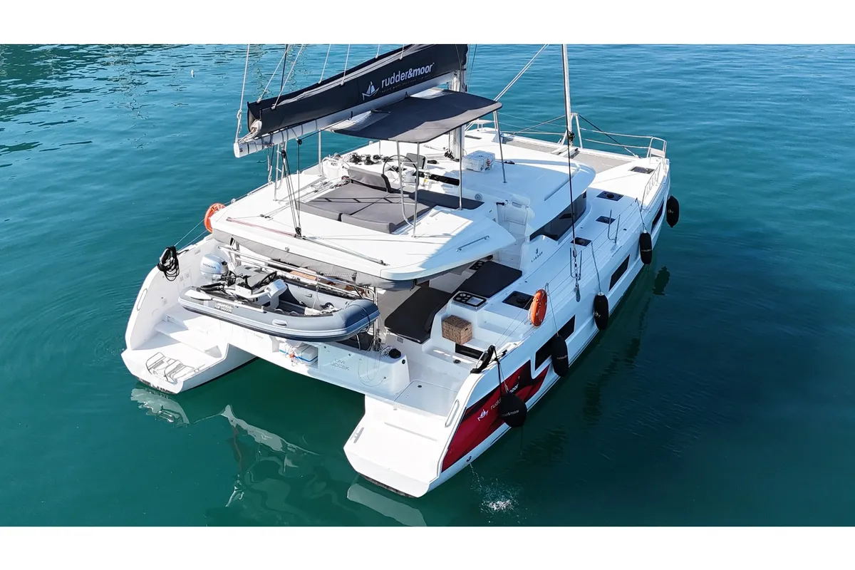Galley of A-Sphere, a Lagoon 46 catamaran at Marmaris, Turkey