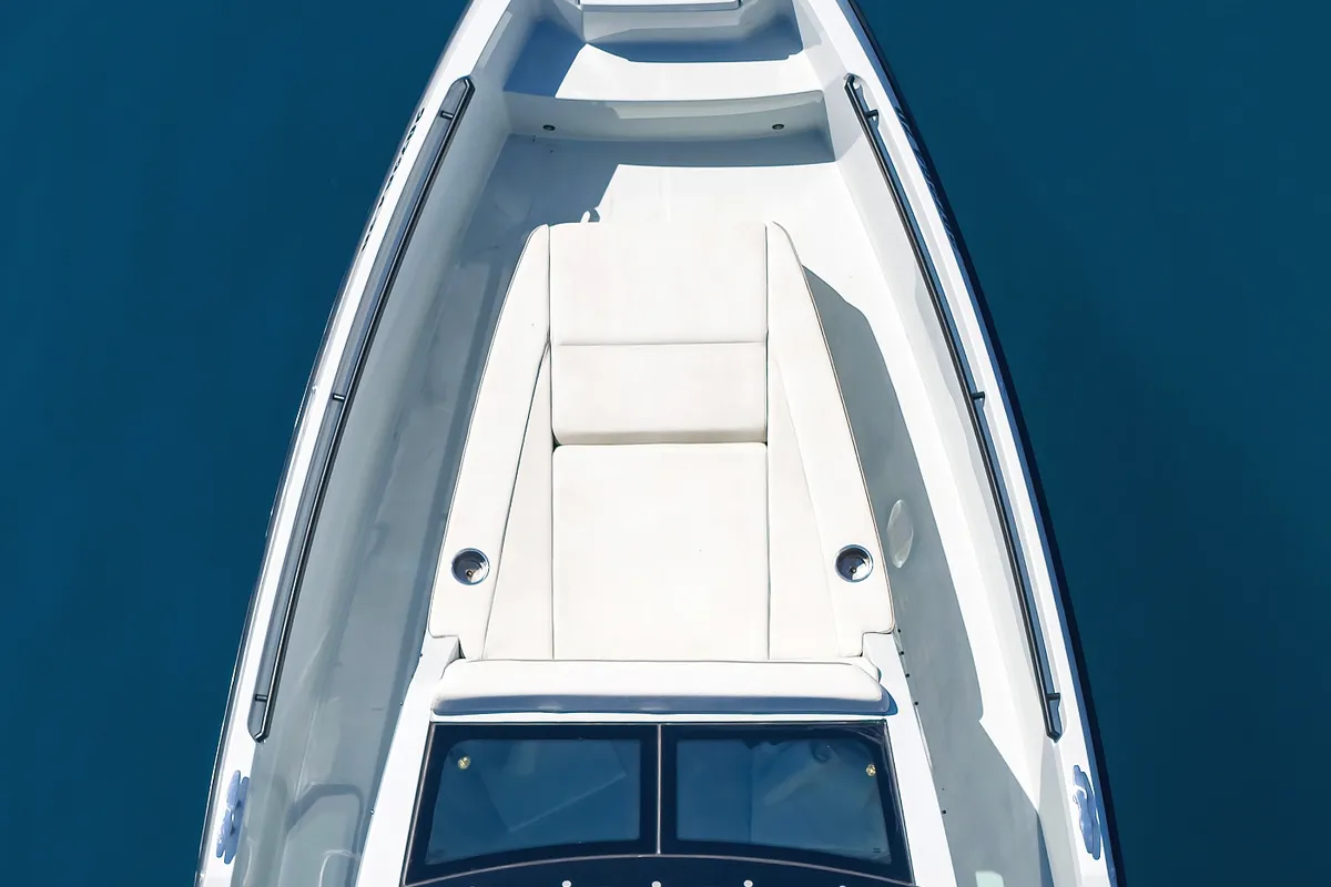 Exterior view of Saxdor 320 GTO, a motorboat at Sukošan, Croatia