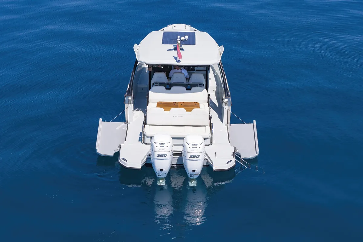 Saxdor 320 GTO, a motorboat at Sukošan, Croatia