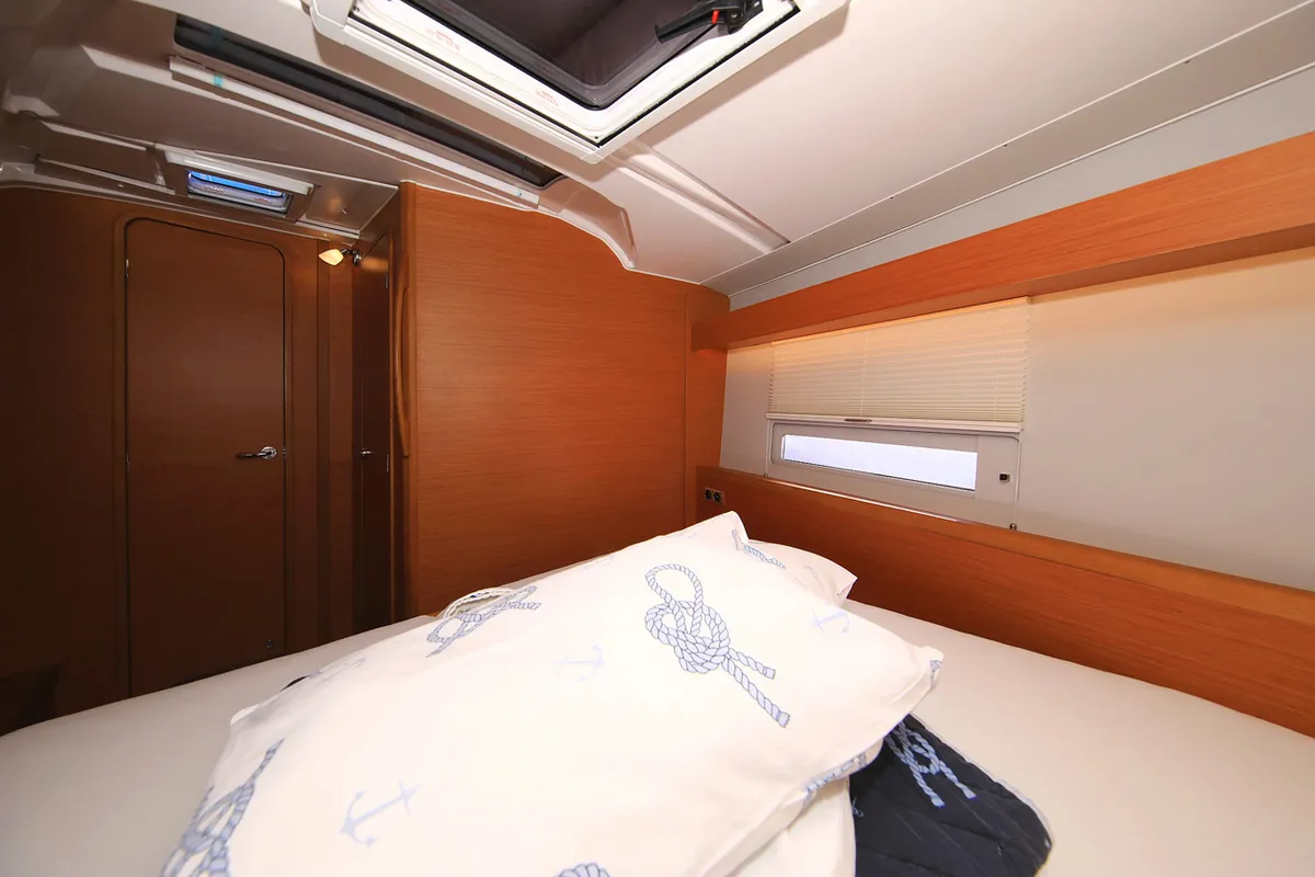 Cabin on Auszeit, a Dufour 430 sailboat at Jezera, Croatia