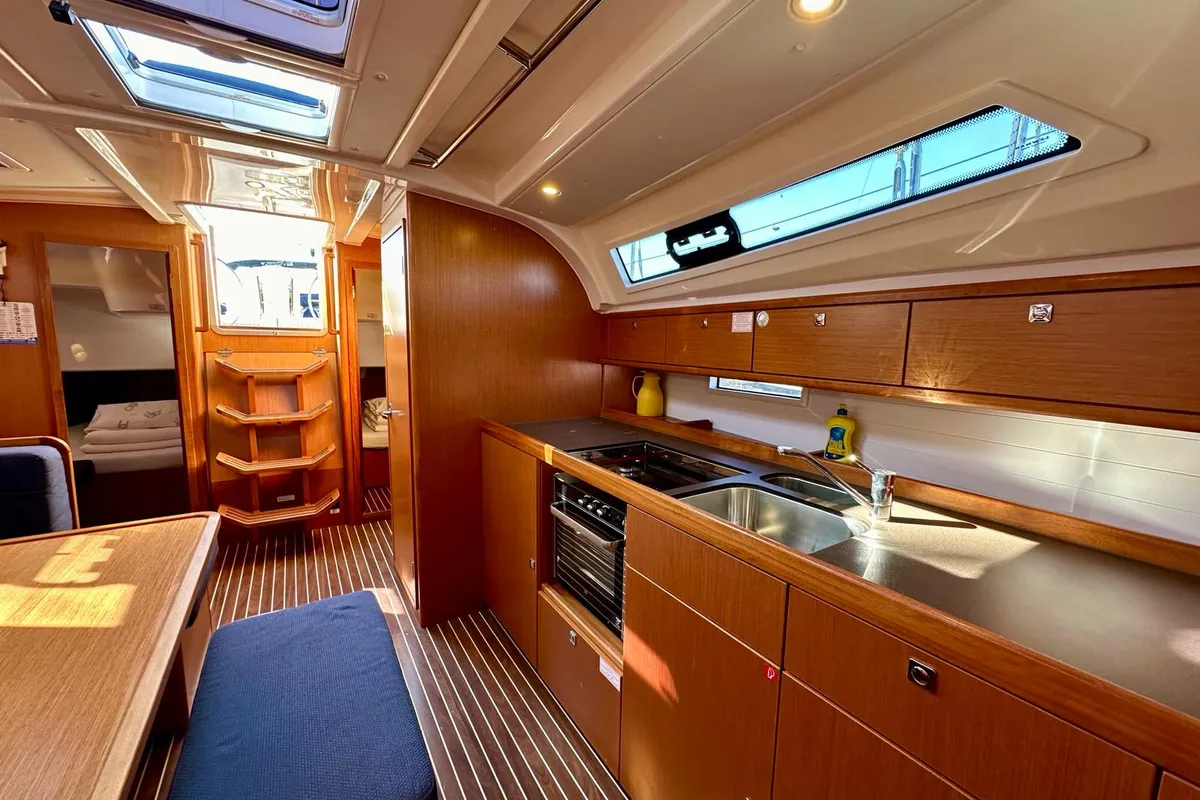 Galley of Zubatac, a Bavaria Cruiser 41 sailboat at Općina Sukošan, Croatia