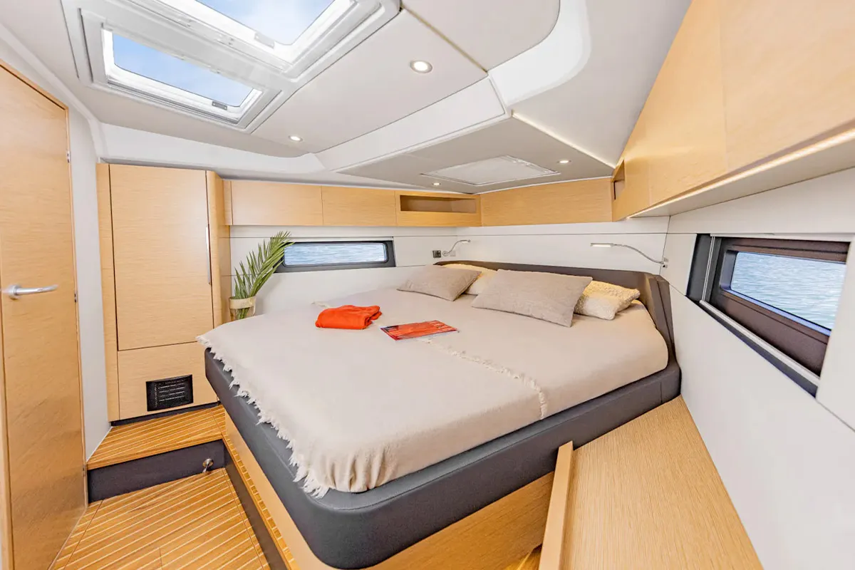 Cabin on Astan, a Hanse 460 sailboat at Cogolin, France