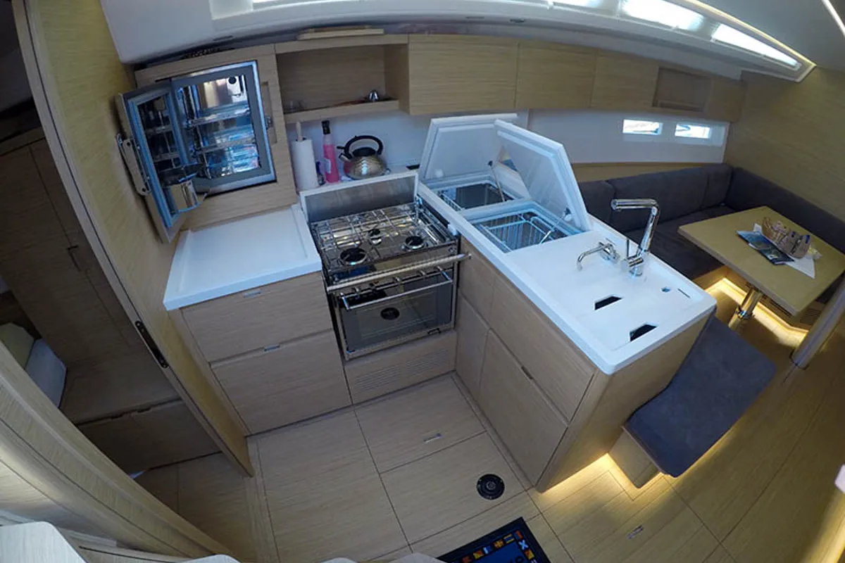 Galley of Sportski Vuk 44, a Grand Soleil 44 Performance sailboat at Grad Šibenik, Croatia