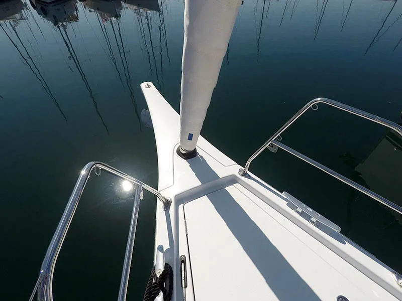 Deck of Sportski Vuk 44, a Grand Soleil 44 Performance sailboat at Grad Šibenik, Croatia