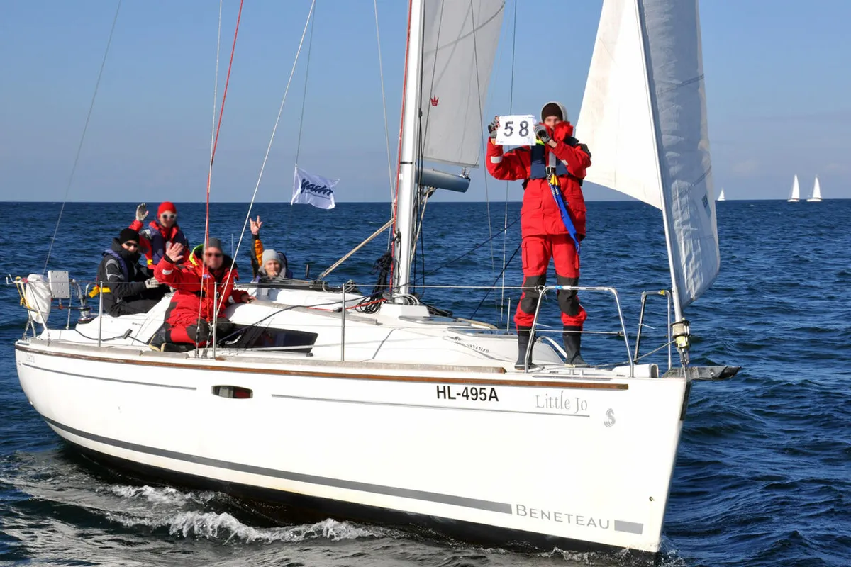 Exterior view of Little Jo, a Beneteau Oceanis 31 sailboat at Flensburg, Germany