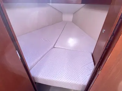 Cabin on Little Jo, a Beneteau Oceanis 31 sailboat at Flensburg, Germany
