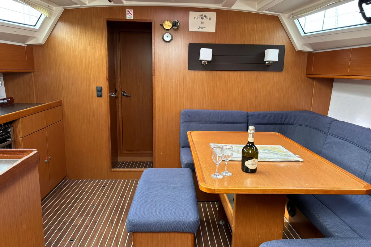 Salon of Io, a Bavaria Cruiser 46 sailboat at Općina Pakoštane, Croatia
