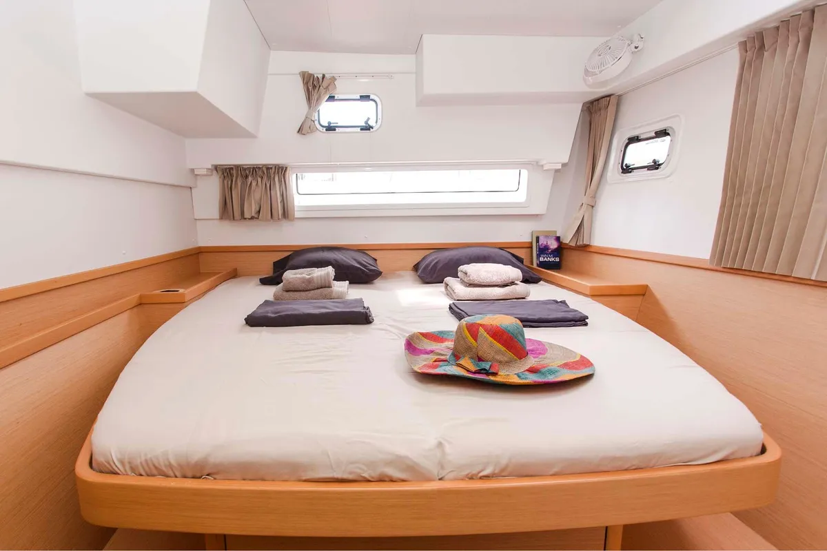 Cabin on Nirvana, a Lagoon 42 catamaran at Municipal Unit of Lefkada, Greece