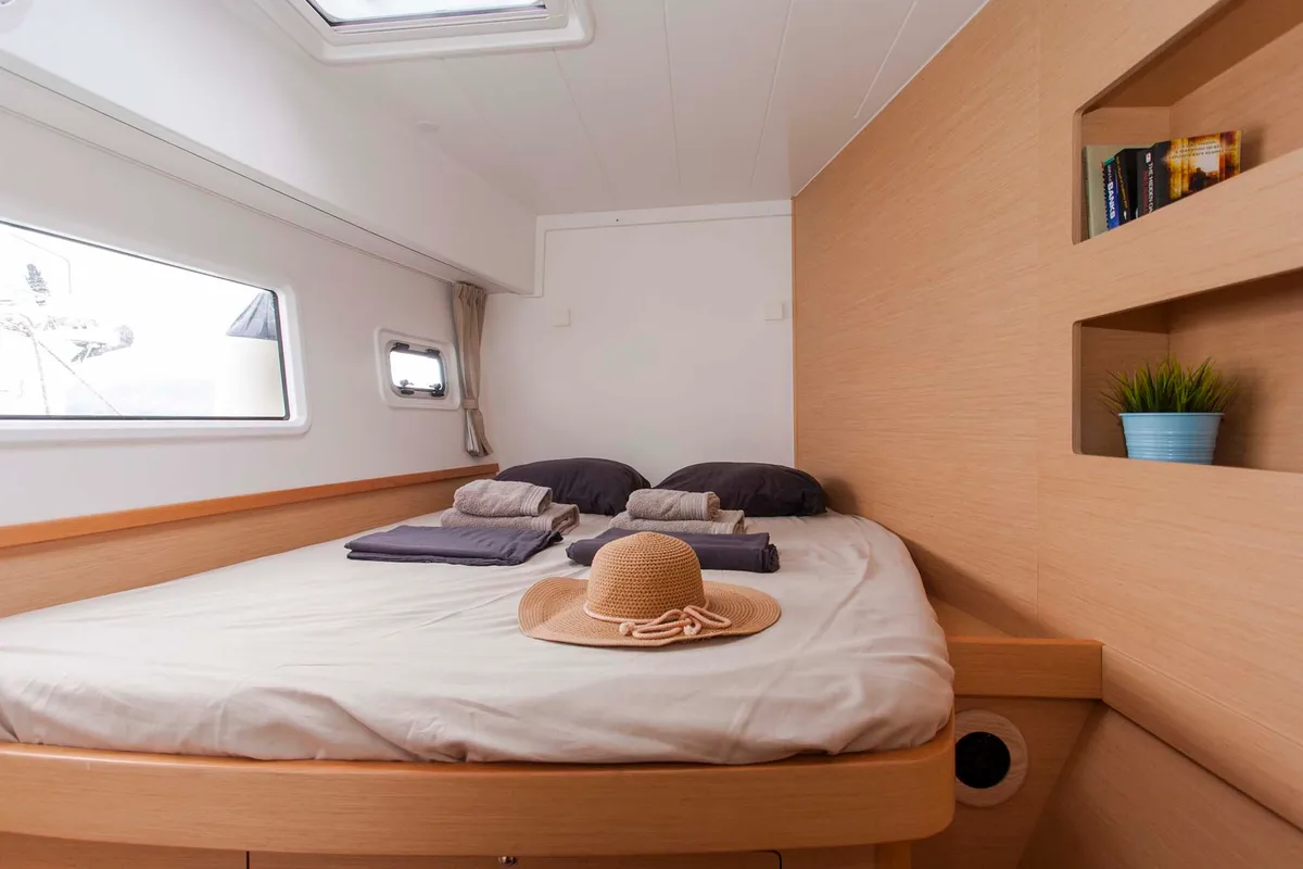 Cabin on Nirvana, a Lagoon 42 catamaran at Municipal Unit of Lefkada, Greece