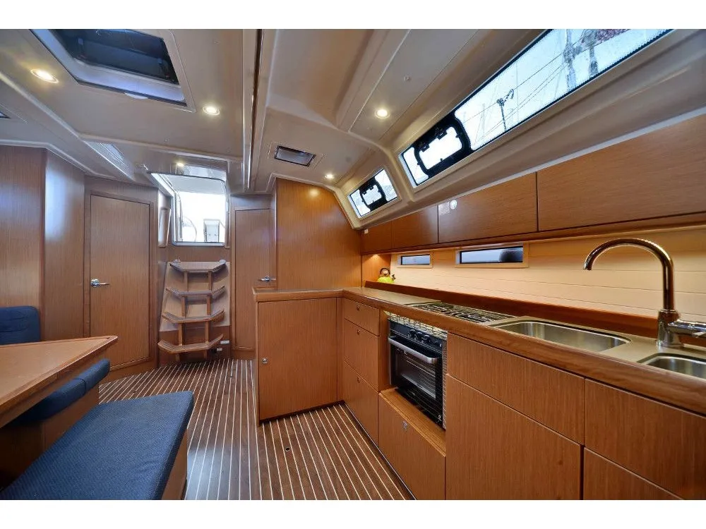 Galley of Leonidas II, a Bavaria Cruiser 46 sailboat at Athens, Greece