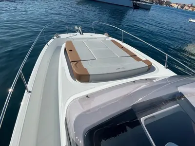 Deck of Flyer 9, a Beneteau Flyer 9 SUNdeck motorboat at Grad Pula, Croatia