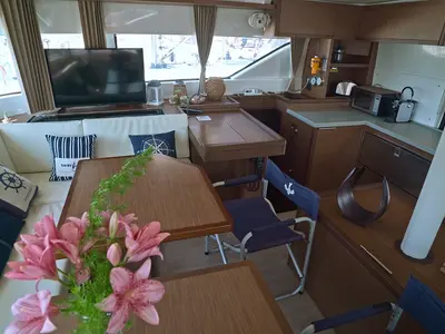 Galley of Aeolian Myth, a Lagoon 50 catamaran at Preveza, Greece
