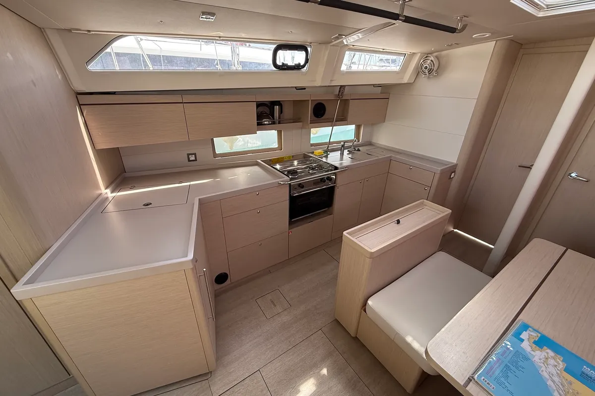 Galley of Inmeda, a Beneteau Oceanis 46.1 sailboat at Općina Sukošan, Croatia
