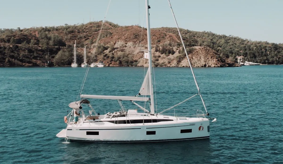 Coconut, a Bavaria C38 sailboat at Fethiye, Turkey