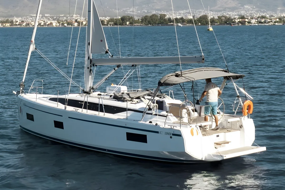 Coconut, a Bavaria C38 sailboat at Fethiye, Turkey