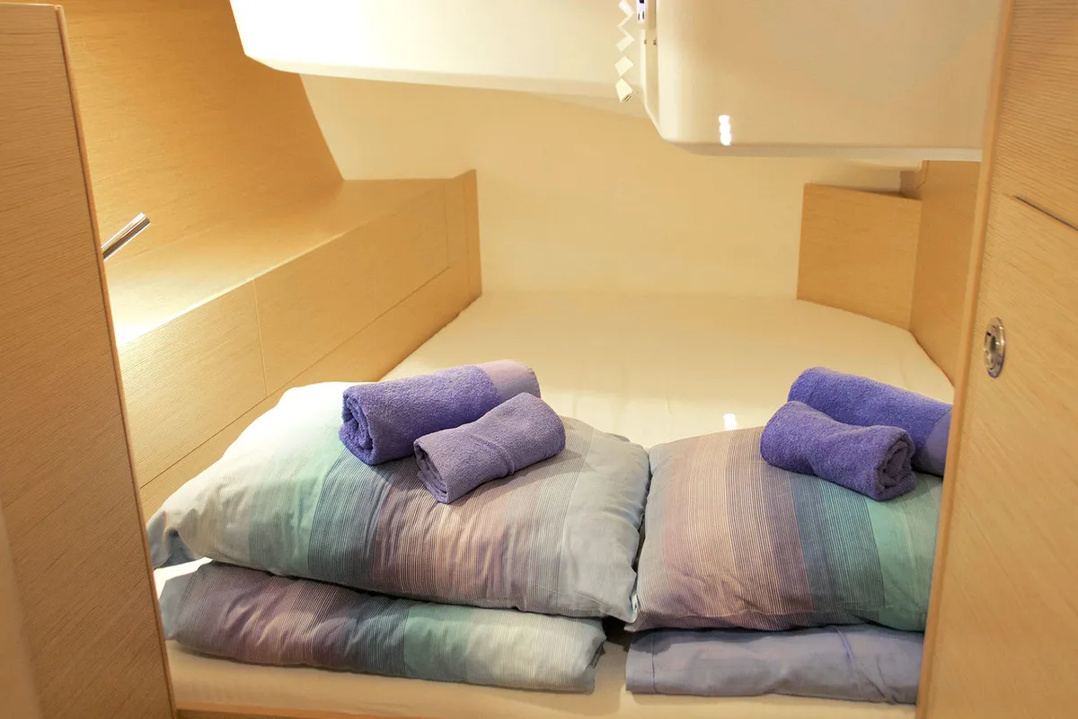 Cabin on Golden Box, a Hanse 508 sailboat at Grad Kaštela, Croatia