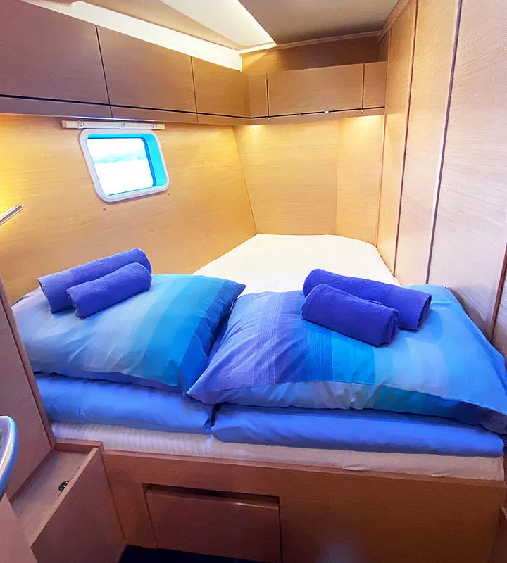 Cabin on Golden Box, a Hanse 508 sailboat at Grad Kaštela, Croatia