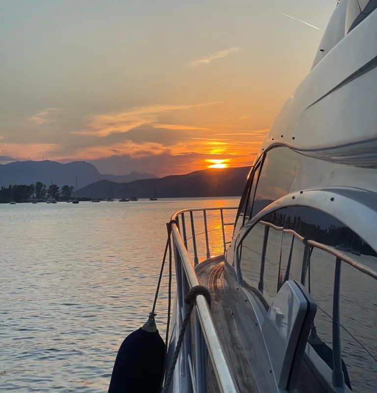 Exterior view of Not Dead Yet, a Azimut 64 motor yacht at Palma de Mallorca, Spain