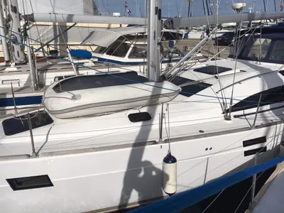 Deck of Sirius, a Elan Impression 45 sailboat at Grad Biograd na Moru, Croatia
