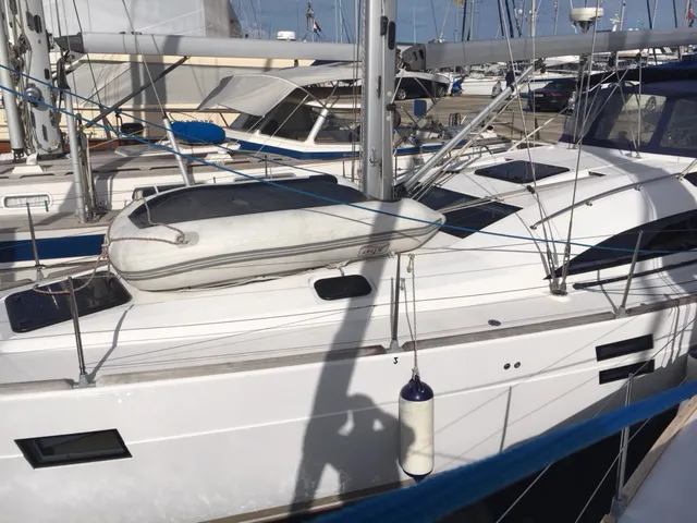 Deck of Sirius, a Elan Impression 45 sailboat at Grad Biograd na Moru, Croatia