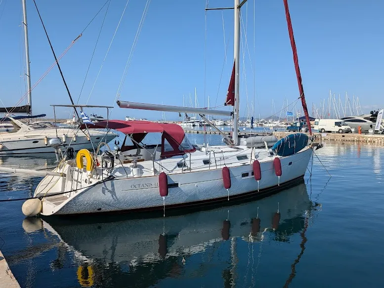 Artemis, a Beneteau Oceanis 411 sailboat at Athens, Greece
