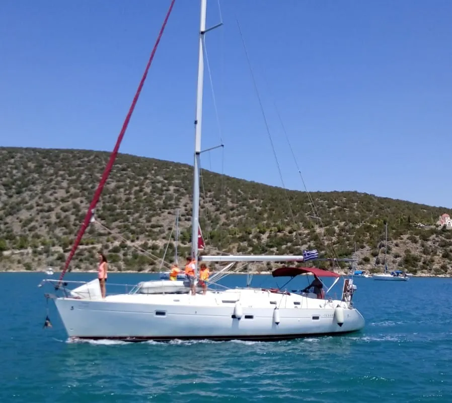 Artemis, a Beneteau Oceanis 411 sailboat at Athens, Greece