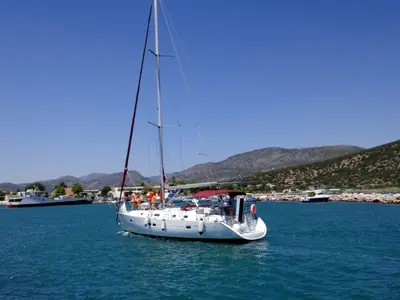 Artemis, a Beneteau Oceanis 411 sailboat at Athens, Greece