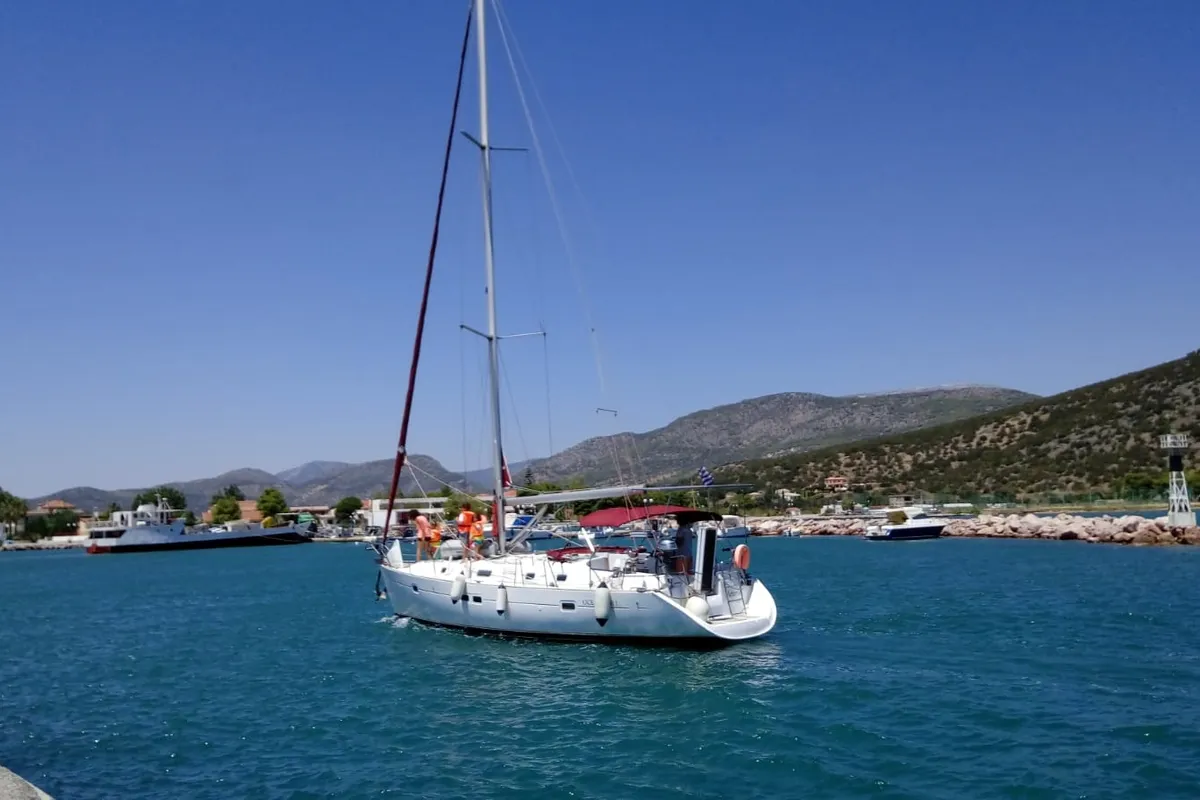 Artemis, a Beneteau Oceanis 411 sailboat at Athens, Greece